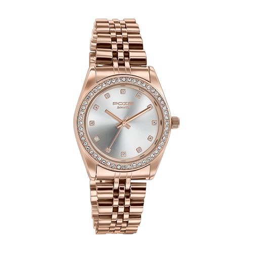 Image of Sonata Golden Hour Quartz Silver Round Dial Women's Stainless Steel Material Watch - SP80118WM01
