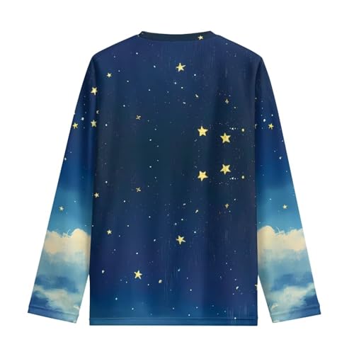 Image of Girls Long Sleeve Shirts Casual Crewneck Soft T-shirts for Girls 3-16 Years Old