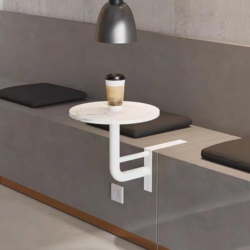 Table de bar ronde murale compacte pour cuisine bistrot et petits espaces
