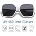 aisswzber Women's Chic Square Oversized Sunglasses Big Large Wide Fashion Shades for Women Men 100% UV Protection
