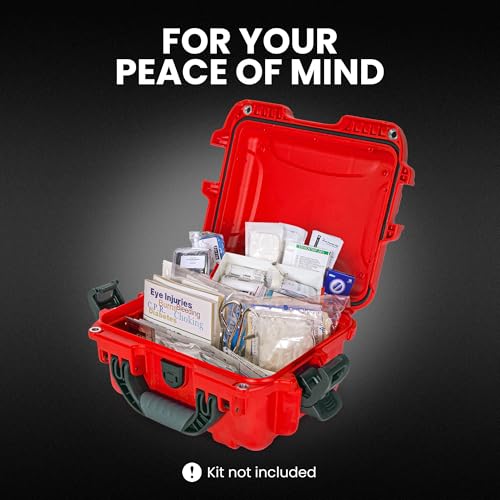 NANUK 905 Waterproof First Aid Case Empty – Durable, Medical First Aid Organizer Case, IP67-Rated, Dustproof, Impact-Resistant, and Floats (9.4" x 7.4" x 5.5") – Red by NANUK - Image 4