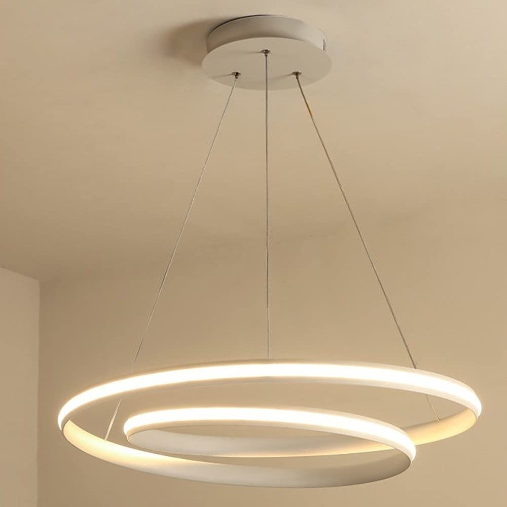 Lustre LED en fer forgé tendance pour une ambiance café au salon