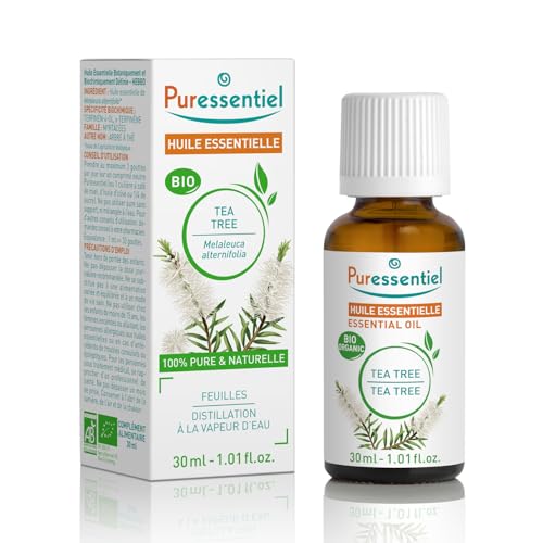 Puressentiel – Huile Essentielle Tea Tree BIO – Contribue à la défense antivirale – 100% pure et naturelle – HEBDD – Melaleuca alternifolia – 30 ml