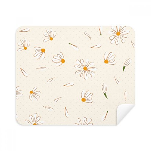 Chiffon de nettoyage pour lunettes motif plante fleur poire blanc au bureau 2Pcs