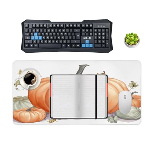 Fall Watercolor Pumpkins Desk Pad con Base de Goma miniatura 4