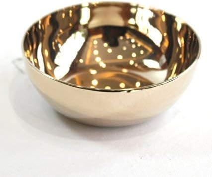 Copper, Tin Solid Katori (Bowl)- 260ml, 1 Piece, Gold, Bronze