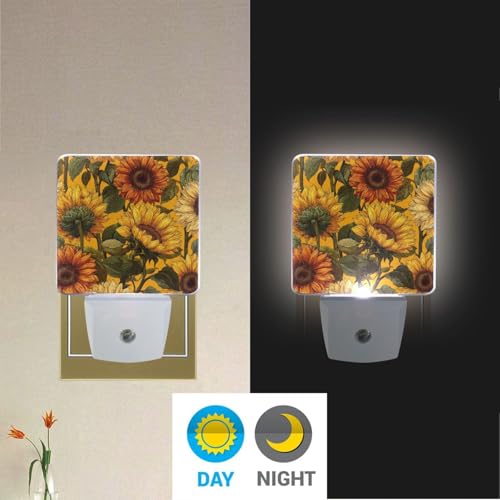 Luz nocturna sensor girasol blanca miniatura 4