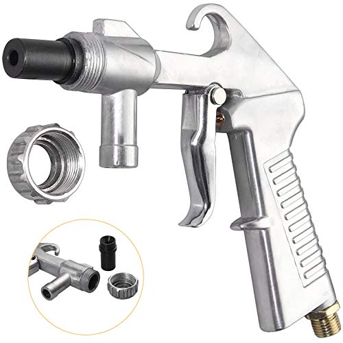 Sandblaster Gun Kit, AMTOVL Sandblaster + Sand Suction Pipe+ Ceramic Nozzles + Extra Iron Nozzle Tip Set for Abrasive Sand Blasting Derusting - Thumbnail 2