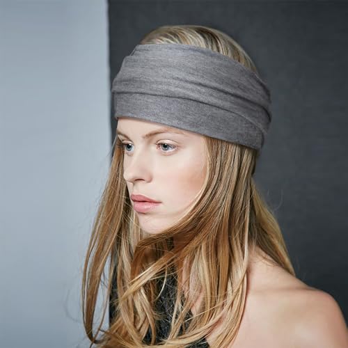 Image of DRESHOW 4 Pack Turban Headbands for Women Wide Vintage Head Wraps Knotted Cute Hair Band Accessories