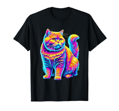 Paint Art British Shorthair Cat T-Shirt