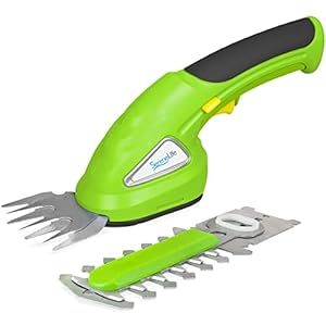 Pyle Cordless Handheld Grass Cutter Shears | Portable Lightweight Electric Hedge Shrubbery Trimmer | Hand Held Garden Clippers Powered With Rechargeable 3.6V Battery | Changeable Blade Trimmers