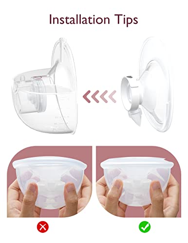 Image of Momcozy M5 Full Set Collector Cup, Original M5 Breast Pump Replacement Accessories, with Double-Sealed 24mm Flanges