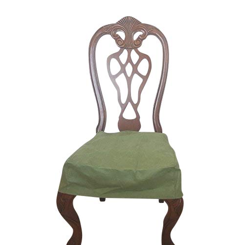 Octorose Set Of Two Made To Fit Any Dining Chairs With The Arms Or Without The Arms Upholstery Bonded Micro Suede Material Chair Cover Chair Seat Cover, Dinning Chair With Arms Slipcover (Sagegreen) #TOP14