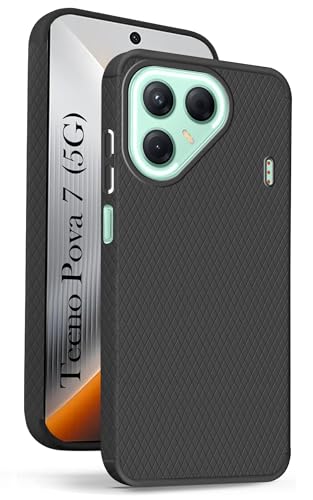 Image of Jkobi Back Cover Case for Tecno Pova 7 5G (Liquid Silicone | Side Grip | Camera Protection)
