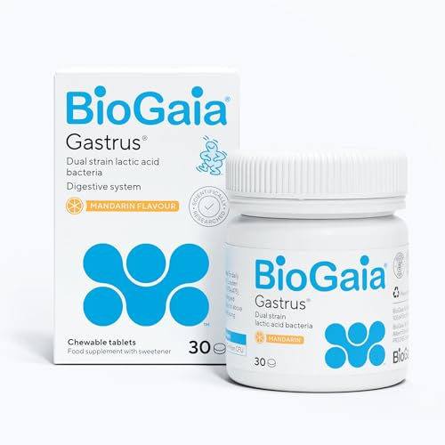 BioGaia Gastrus Lactic Acid Bacteria for Gut Health | 30 Tablets | Mandarin