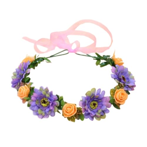 Vdaxvme Fasce per capelli da donna corona di fiori da sposa per forniture per feste di nozze ghirlande floreali corona per capelli ghirlanda per capelli fasce floreali