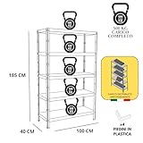 Zoom IMG-2 mohome scaffale metallo 5 ripiani Zoom IMG-2 mohome scaffale metallo 5 ripiani