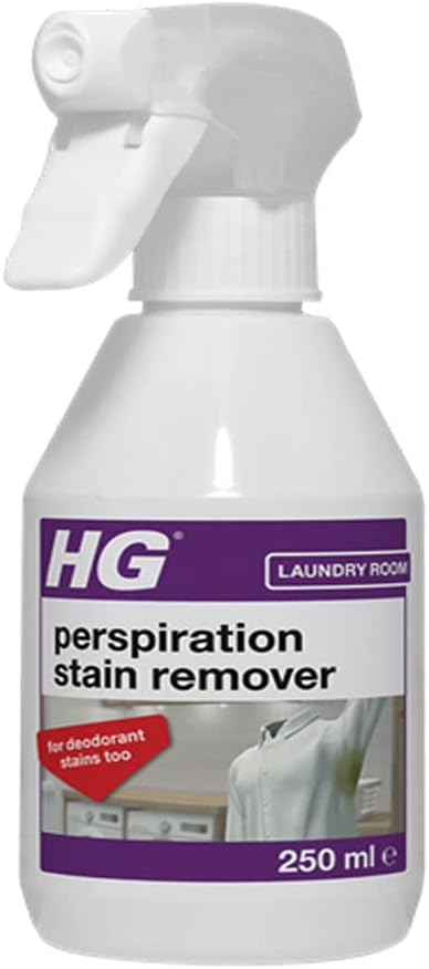 HG Perspiration, Sweat And Deodorant Stain Remover Spray 250ml For Any Fabric 1-4 bottles, from £8.69 (1 Bottle)