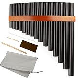 15 Pipes Pan Flute G Key Chinese Traditional Musical Instrument Pan Pipes Woodwind Instrument (left