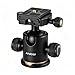 Andoer Tripod Head, 360 Degree Fluid Rotation Camera Tripod Ball Head with Quick Release Plate, Max Load 8kg/17.64lbs for Canon 5D markII III Rebel T6 Nikon D