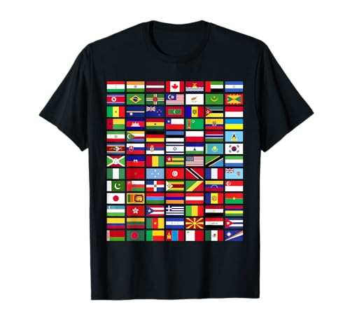 All Countries Flags Of The World 287 Flag International T-Shirt