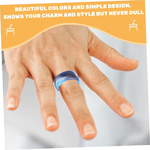 Anillo de dedo flexible de gel de sílice para evitar alergias 5