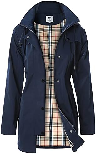 SaphiRose PONCHO Regenjacke Damen Windbreaker Wasserdicht Kapuze Übergangsjacke mit Atmungsaktiv Futter für Frühling Sommer und Herbst