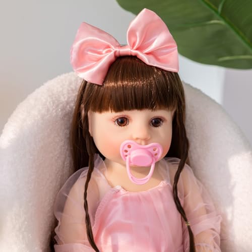 Muñeca bebé realista Reborn 22 pulgadas con silicona miniatura 5