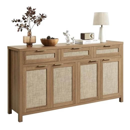 Stylish HOKYHOKY Rattan Sideboard Buffet Cabinet