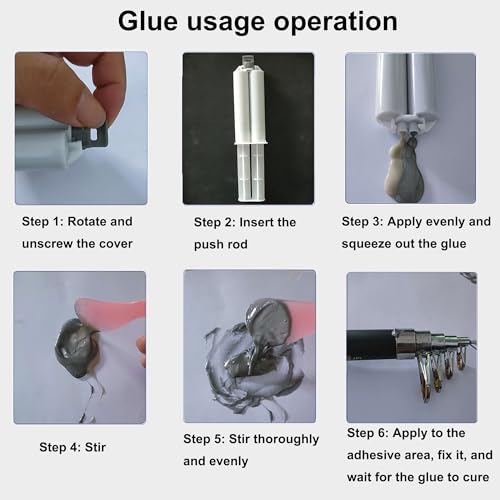 Image of Metal Glue,Part Epoxy ab Glue Heary Duty Weld ，The Strongest Glue All Purpose Repair for Metal Plastic Steel Ceramics Fiberglass., GHUS-HJJ005-RODU