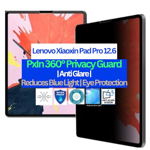 Image of Pxin Tablet Privacy Guard compatible with Lenovo Xiaoxin Pad Pro 12.6 | Screen protector | Anti-Glare | Blue light filter | 360 degree Anti Spy | Eye Protection