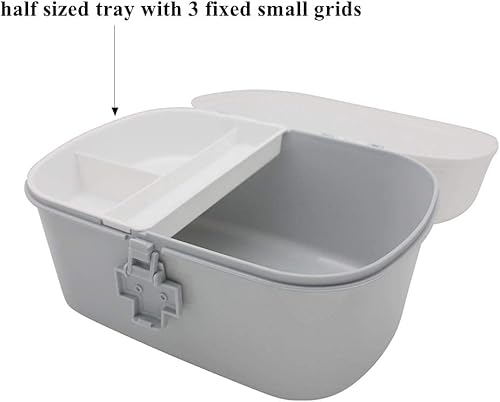 Miniatura 6 de BangQiao - Botiquín de primeros auxilios de plástico blanco, caja organizadora familiar para medicamentos de emergencia