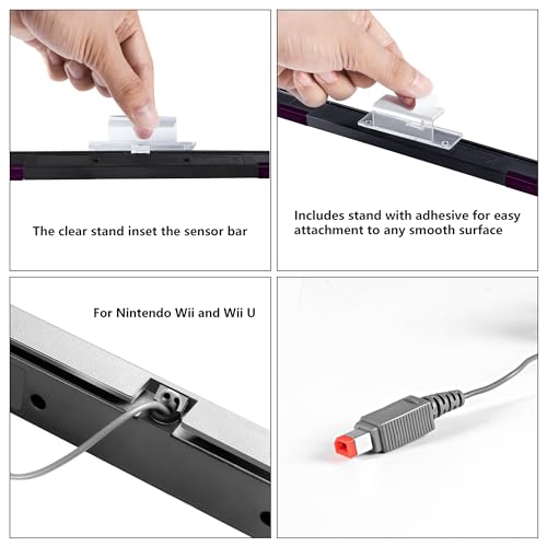 Image of Aokin Sensor Bar and Wii to HDMI Converter for Wii, Wired Infrared Ray Sensor Bar and Wii to HDMI Adapter for Nintendo Wii, Includes 1.5 m /4.9 feet HDMI Cable
