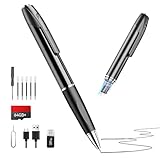 64G 1080P HD Portable Pen Camera,Long Battery Life Body Camera Pen with Loop Recording,Rechargeable Nanny Cam with Smooth Writing for Interview, lecture,Meeting,Classes, Easy to Use & Stable Transfer