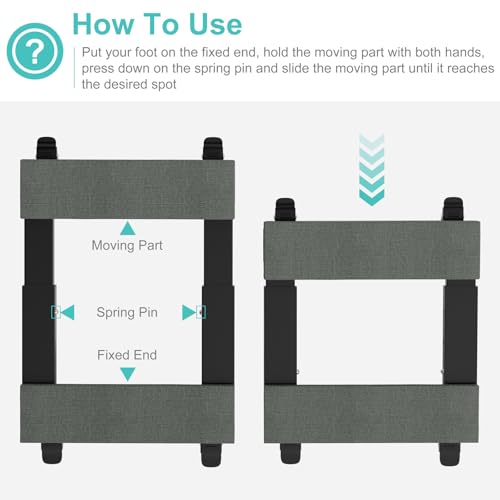 Heavy Duty Adjustable Furniture Moving Dolly - Furniture Movers with 4 Swivel Casters Wheels, Small Wood & Metal Floor Flat Dollies Cart, Set of 2 - Image 8