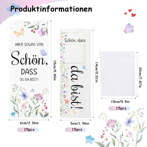 MOTONG 15 Stück Filz Schokolade Geschenk Hülle Gastgeschenk für Schokolade Verpackung, Kompatibel mit Duplo, Dankeschön Geschenke Klein für Hochzeit, Geeignet für Hochzeiten, Hochzeitsgäste