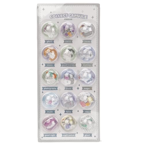 カプセルシール 3D 立体 浮き彫 DIY用 おしゃれ かわいい 励ましステッカー クリエイティブ 手帳デコレーション ノートパソコンやスマホケース飾り用 日記帳用 子供向け 女の子 可愛い 創造性 人気 プレゼント ギフト 手芸用品 (おばけ)