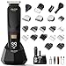 Beard Trimmer Men, All-in-One Waterproof Cordless Beard Trimmer & Grooming Kit – Electric Shaver for Face, Nose, Body, Mustache with Hair Clippers & Nose Trimmer Attachments