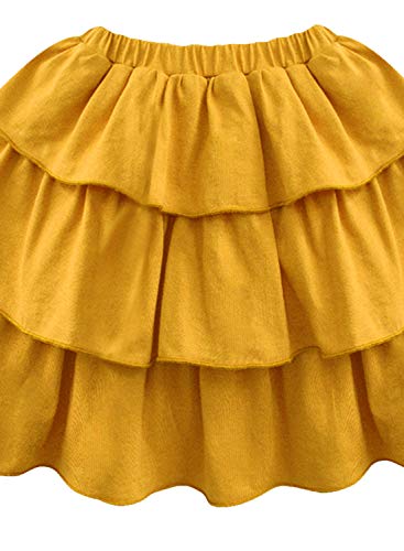 Image of A.T.U.N. (ALL THINGS UBER NICE) Girls Cotton Elasticated Stylish Tiered Skirt | Mini Skirt for Girls