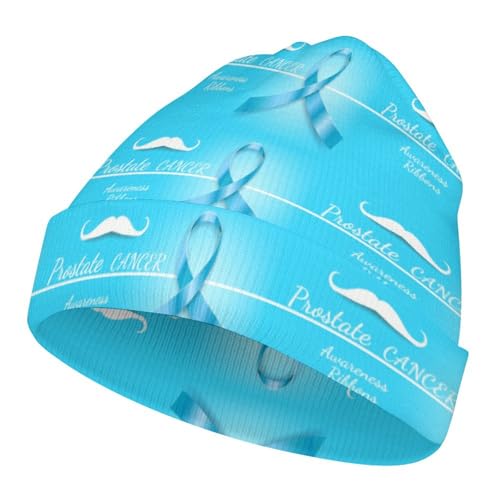 Prostate Cancer Awareness Month Kids Beanie Hat for for Girls Boys Children Cap Winter Knitted Chemo Cancer Headwear Accessories Gifts Decoration Black