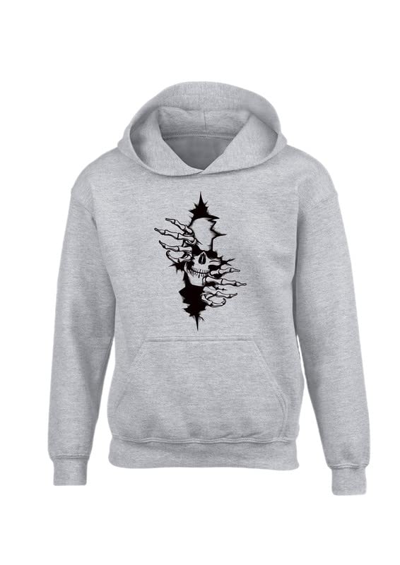 Sweat à capuche Squelette gris Edward Sinclair style urbain XL