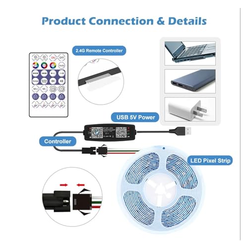 Contrôleur WS2812B USB pour ambiance gaming et salon connecté