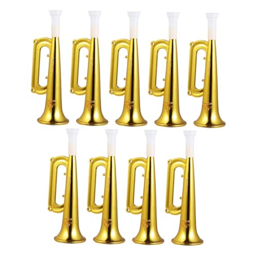 Yardwe 9Pcs Cheering Trumpet Lightweight Plastic Horns for Loud Noisemakers for Sports Events Parties and Outdoor Fun
