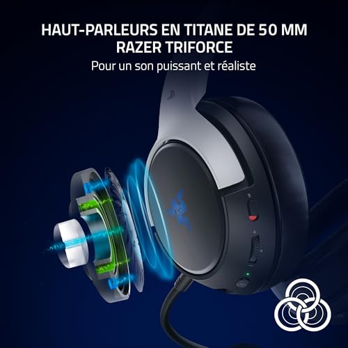 Razer Kaira Pro HyperSpeed Casque Gaming sans Fil Haptique Multiplateforme Sans fil HyperSpeed HyperSense Haptique Haut parleurs de 50mm - vue 5