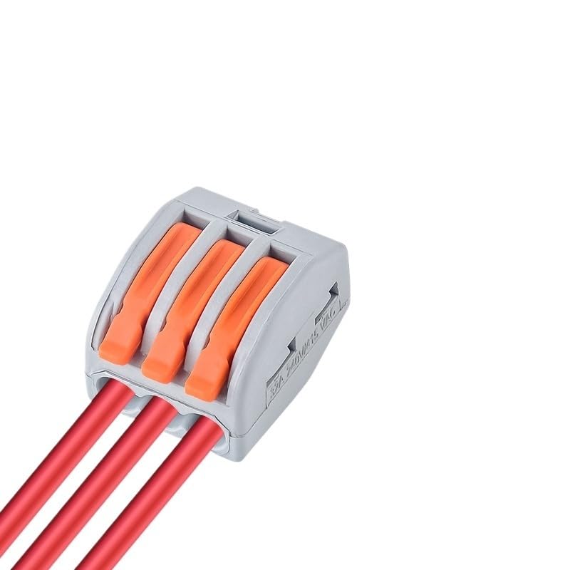 Mi ni Quick Lever Connector CMK41 Series Box Easy Electrical Compact Splicing Wiring Terminal(CMK413-10pcs)