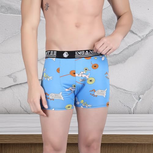 Image of Men's Nylon Stretch Printed Trunk | Ultra-Soft, Breathable Innerwear for Men | Stylish & Supportive Fit