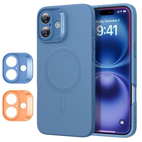 �y�t���ւ��\�̃J�����ی�zESR iPhone 16 Plus �P�[�X MagSafe �Ή� iphone16plus �P�[�X �}�O�l�b�g�[�d�Ή� iphone16�v���X ��p ��phone16plus�P�[�X 3�{�̌R���K�i�ی� �ϏՌ� �t���X�N���[����