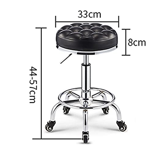 Tabourets de comptoir rembourrés et pivotants avec base solide à 5 roues - 5