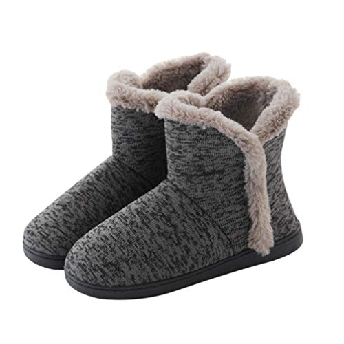 Holibanna Pantufa masculina de inverno fofa, aconchegante, quente, pantufa confortável, sem cadarço,