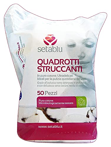 Setablu Quadrotti Struccanti, Confezione Da 50 Pezzi